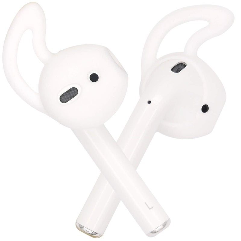 ALXCD Earbud Cover Replacement for Airpod, 4 Pairs Anti-Slip Sport Silicone Earbud Covers, Fit for Airpod Headphone [Black/White/Blue/Red] - Image 2